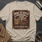 Cigar & Whiskey "Smoke Sip Repeat" T-Shirt