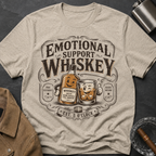 Emotional Support Whiskey Bottle & Glass T-Shirt