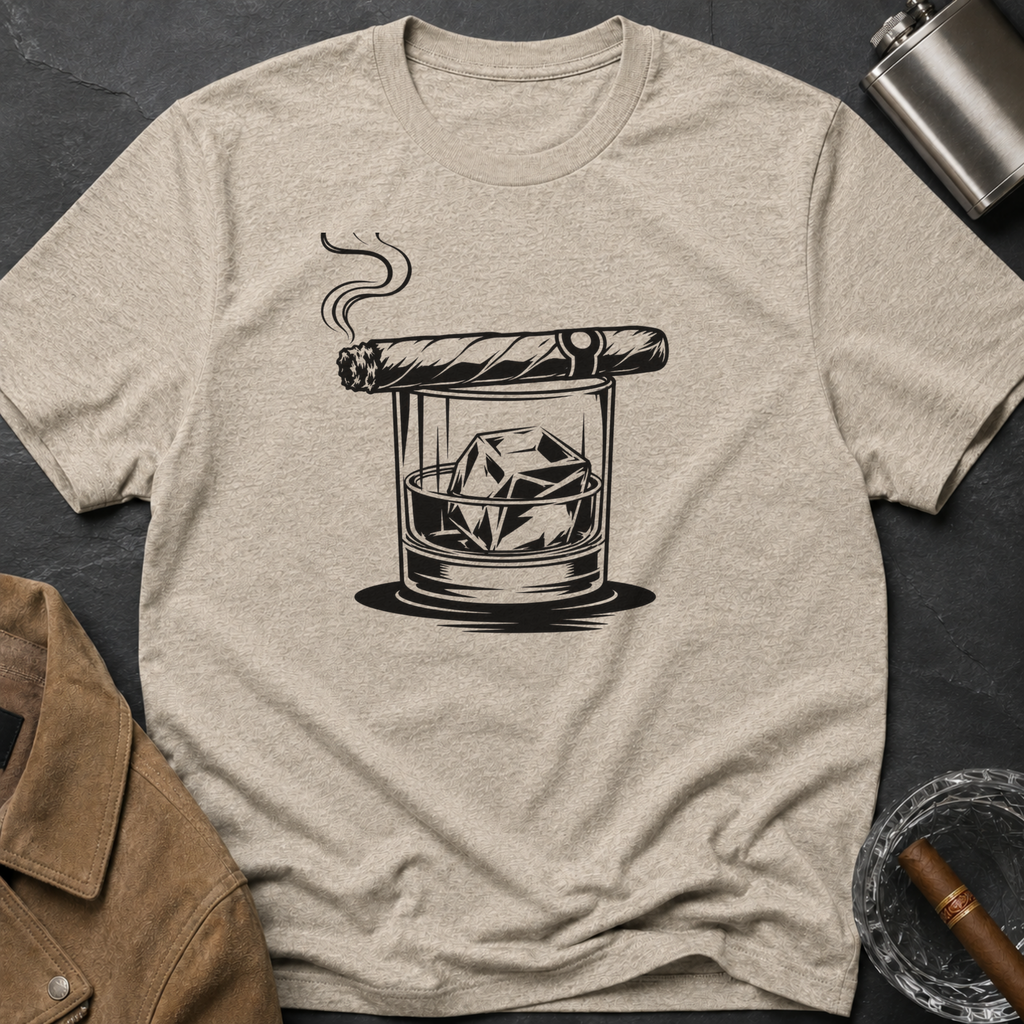 Whiskey & Cigar Minimalist T-Shirt