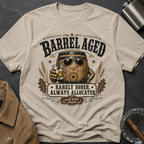Barrel Aged T-Shirt — "Barrel Aged: Rarely Sober, Always Allocated" Vintage Whiskey Tee