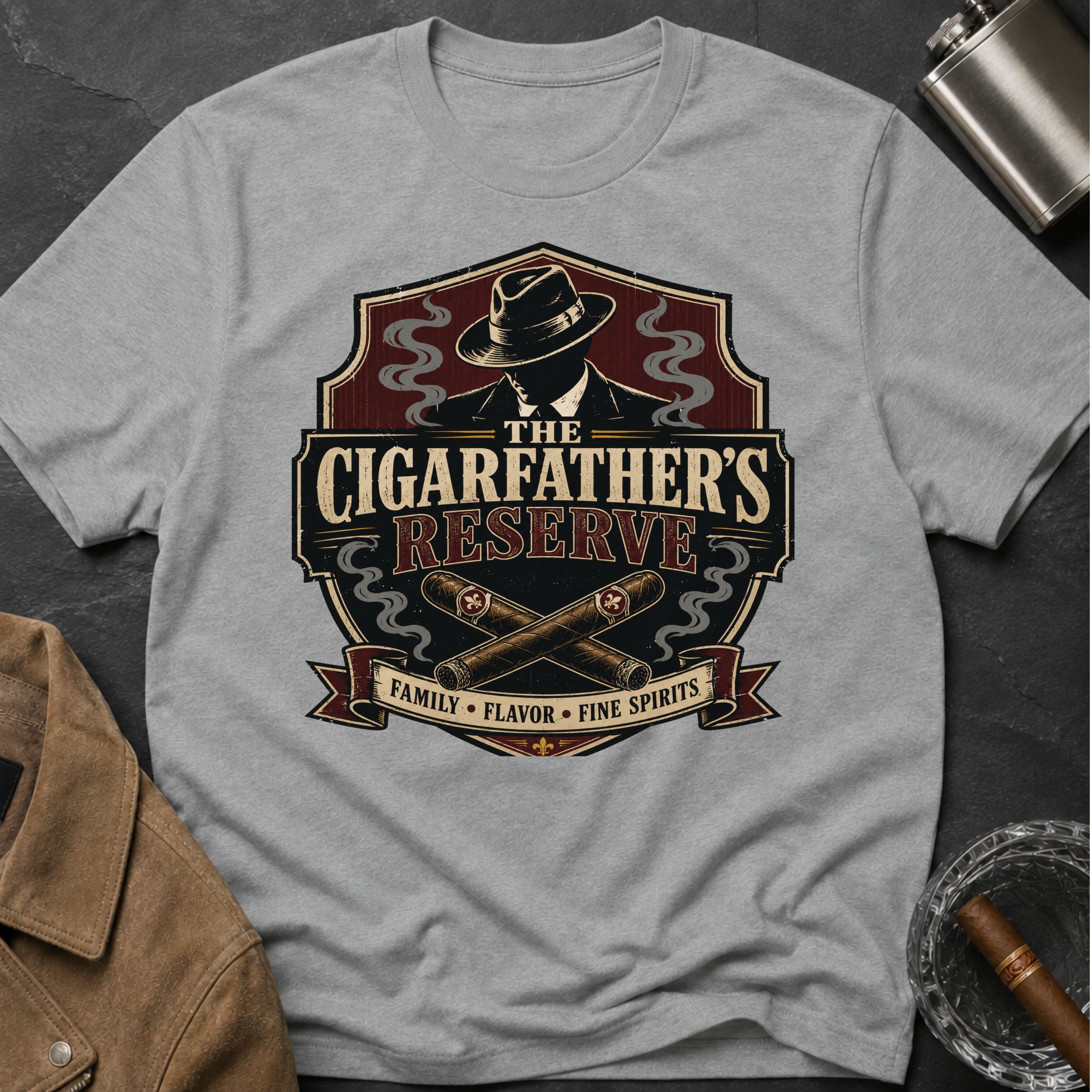 Cigarfather's Reserve T-Shirt — Vintage Cigar Lounge Tee