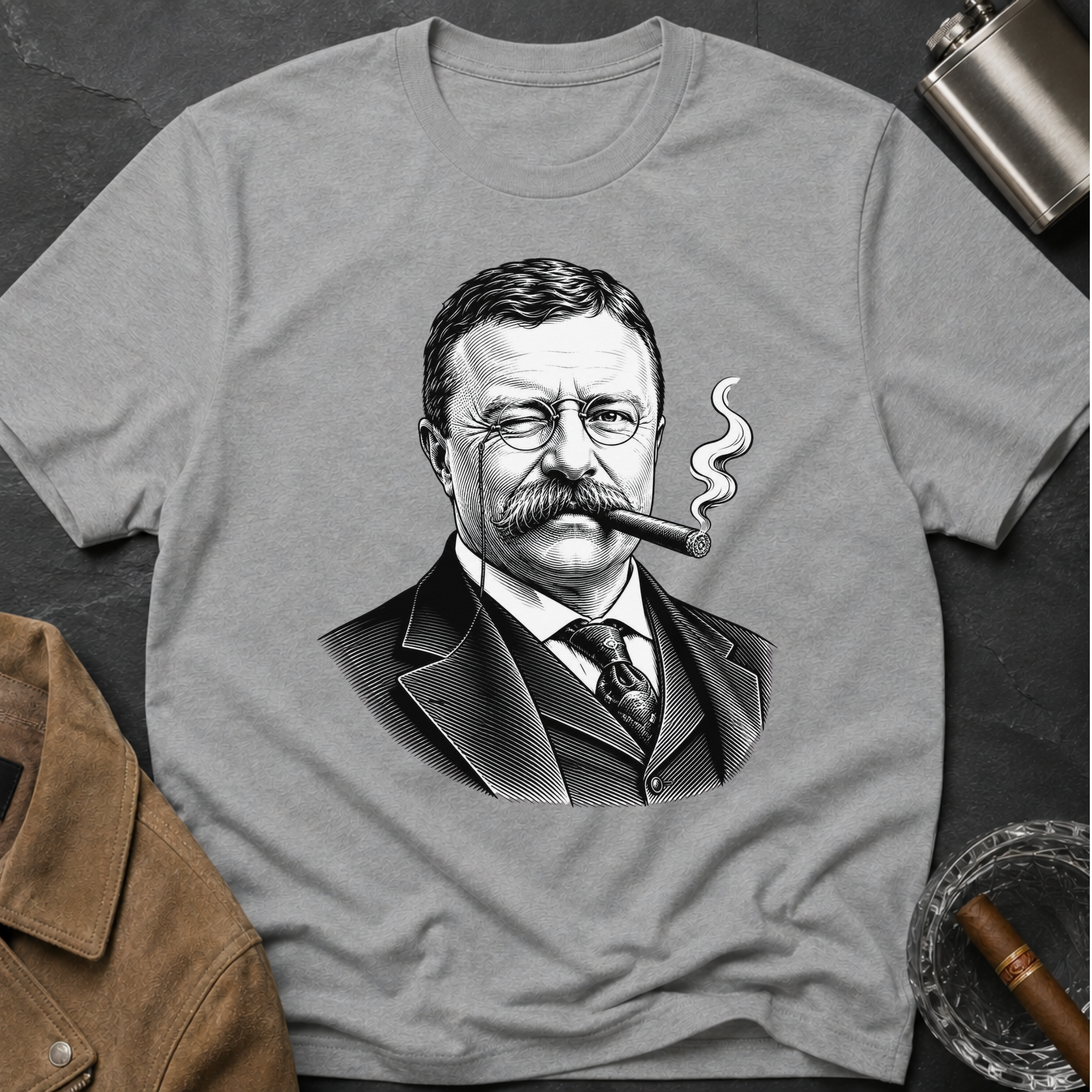 Theodore Roosevelt with Cigar T-shirt