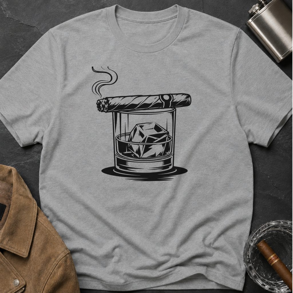 Whiskey & Cigar Minimalist T-Shirt