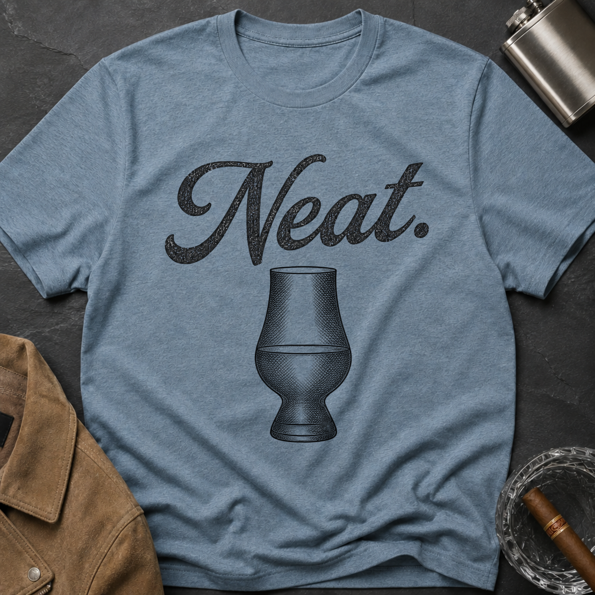 Neat. Whiskey Glass T-Shirt