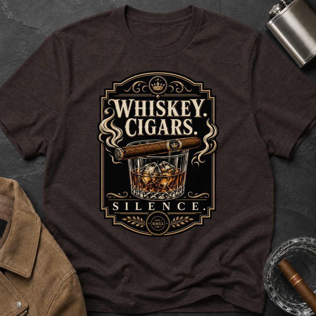 Whiskey Cigars Silence T-Shirt