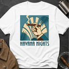Havana Nights T-Shirt — Retro Tropical Cigar Palm Tee