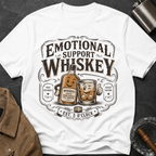 Emotional Support Whiskey Bottle & Glass T-Shirt