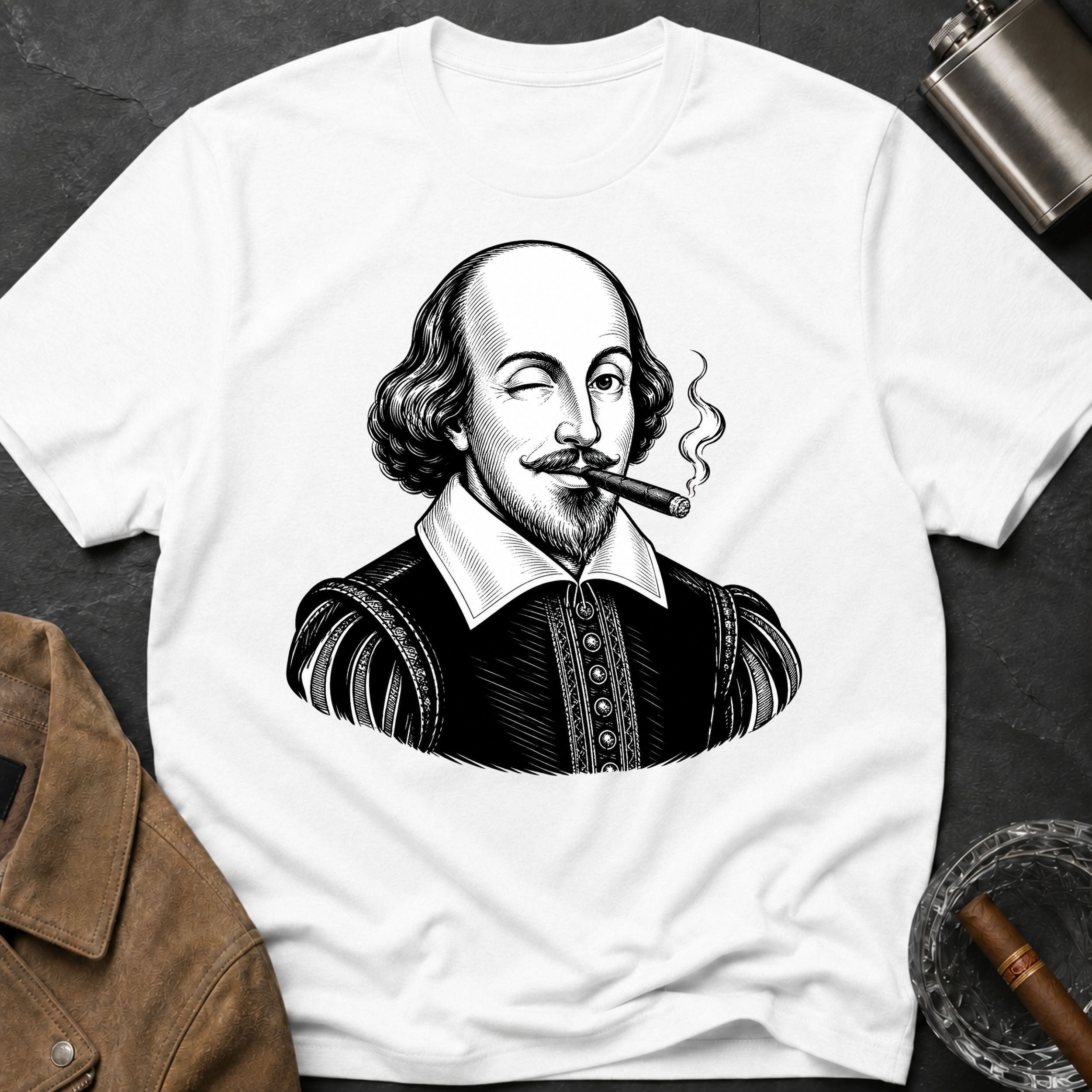 Shakespeare Smoking Portrait T-Shirt