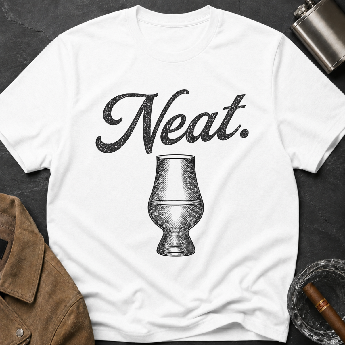 Neat. Whiskey Glass T-Shirt