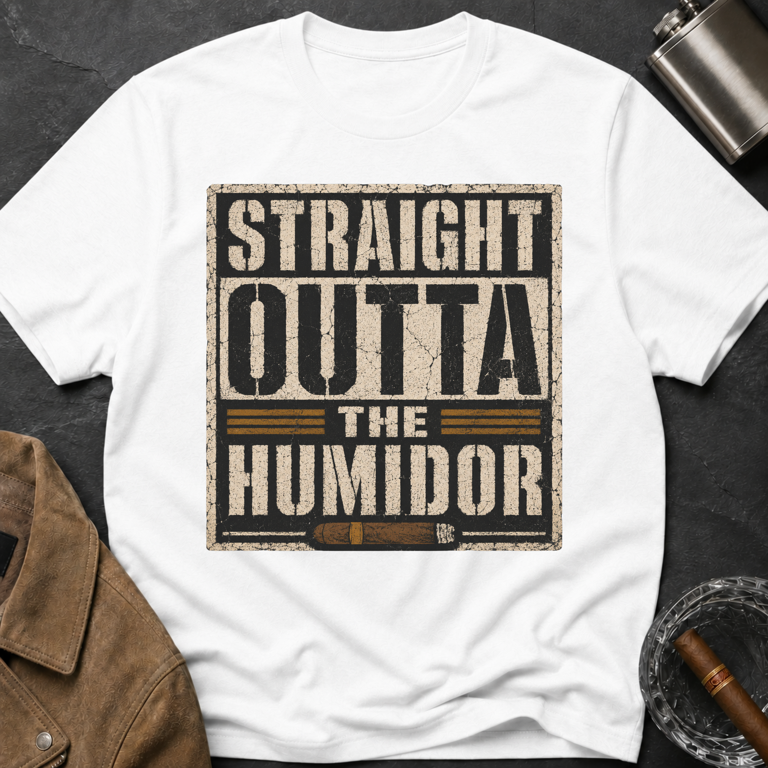 Straight Outta the Humidor T-Shirt – Vintage Cigar Lounge Tee