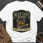 Man Cave Reserve T-Shirt — Vintage Whiskey & Cigar Lounge Tee