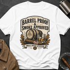 Barrel Proof & Smoke Approved T-Shirt — Whiskey Barrel Distillery Tee